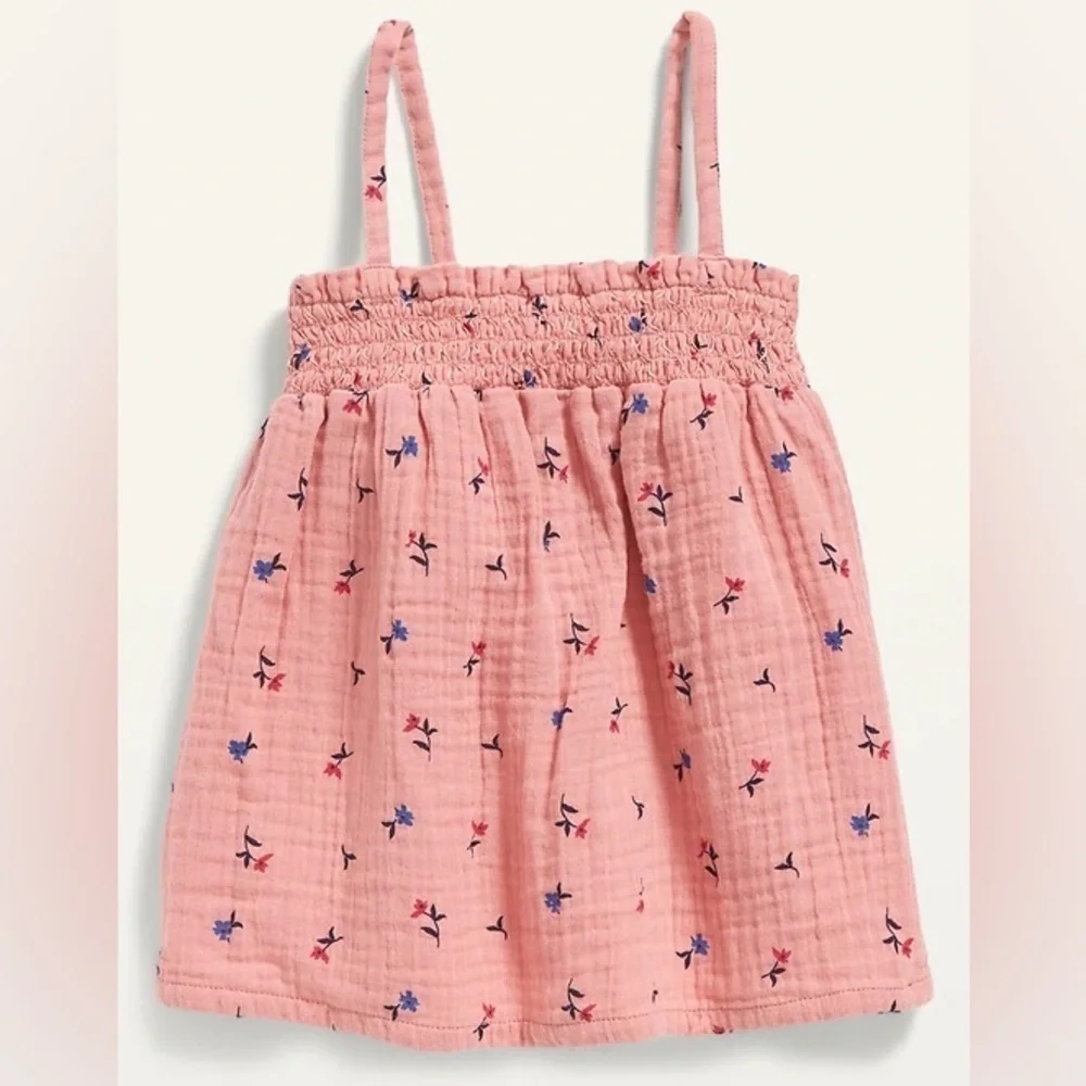 Old Navy Sleeveless Smocked Floral Top for Toddler 2T